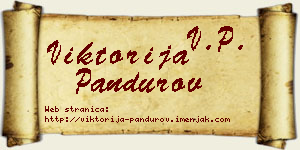 Viktorija Pandurov vizit kartica